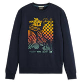 SCOTCH AND SODA Regular-Fit Chest Artwork Sweatshirt at Gravity NYC